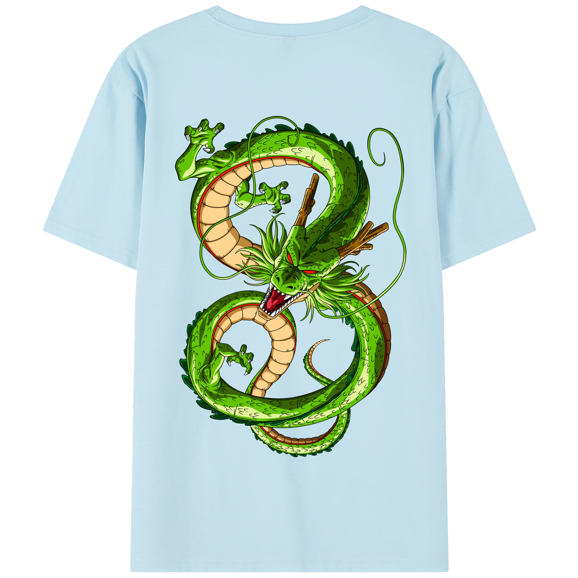 （画像用） ドラゴンボール 神龍 シェンロン DRAGON BALL Shenron 綿100％半袖Tシャツ（背面プリント）